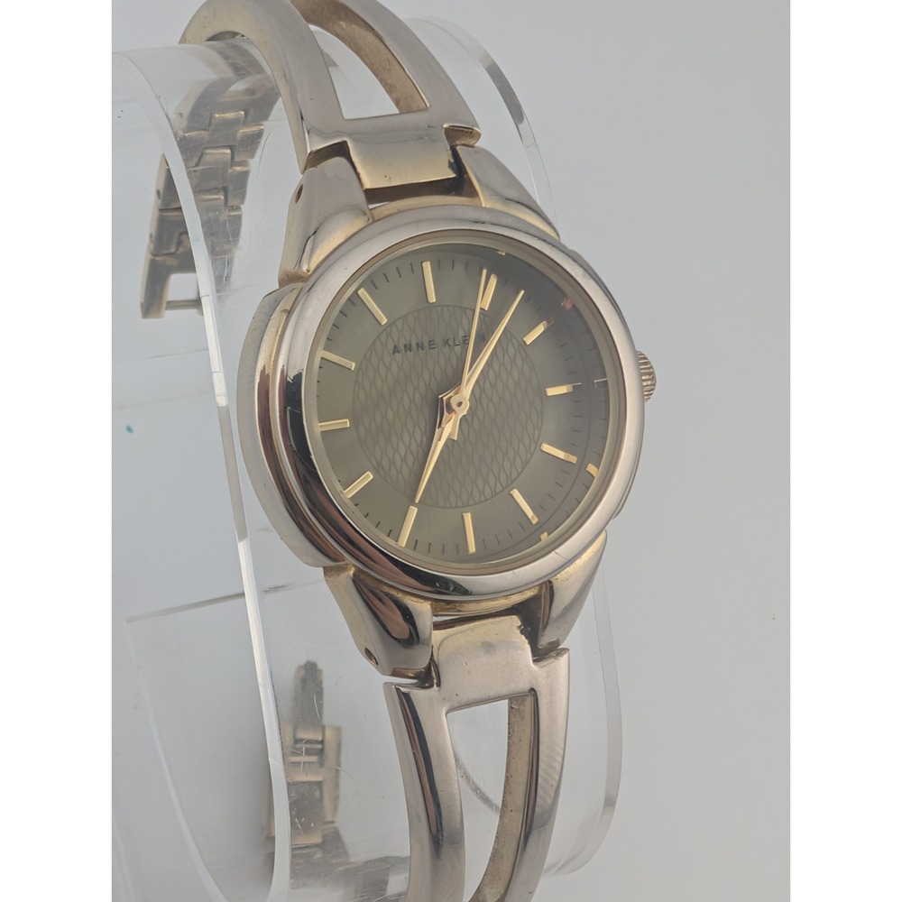 Anne Klein Watch Women 26mm Case Gold 7" Band AK/1748- New Battery